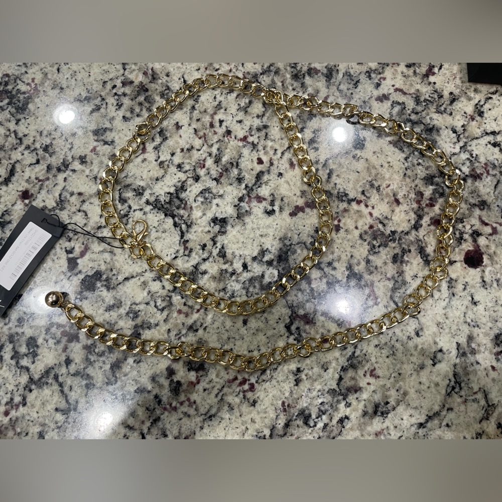 Gold chain belt